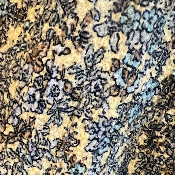 LOFT Floral Print Blouse in Blue and Yellow - Picture 2 of 5